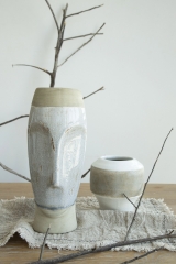 Crackle Glaze Facial Shape Vase Collection