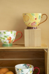 Exquisite Flower Hand-Painted Mugs