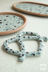 Dusty Cold Green Splashed Dinnerware Collection