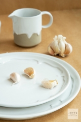 White Half-Dip Hang Glaze Tableware Collection