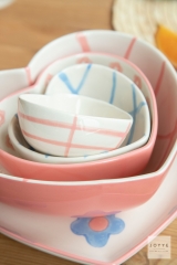 Handpainted Flowers Heart-shaped Tableware Collection
