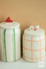 Simple Hand-painted Stripes and Checks Tableware