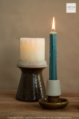 Dark Brown Reactive Glaze Taper Candleholders