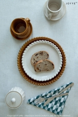 Vintage Amber Tone Embossed Stoneware Tableware Collection