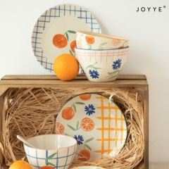 Hand-Painted Fruits Ceramic Dinnerware