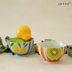 Summer Stripe Lemon Ceramic Tableware
