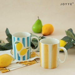 Summer Stripe Lemon Ceramic Tableware