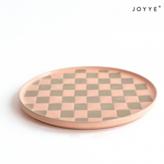 Soft Tone Checkerboard Tableware Collection