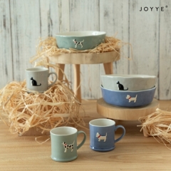 Lovely Embossed Pet Ceramic Dinnerware