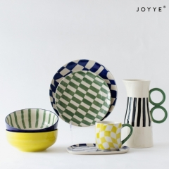 Playful Irregular Checker Tableware