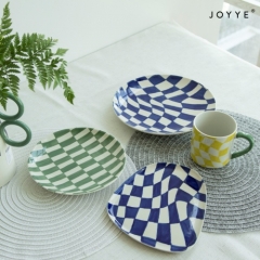 Playful Irregular Checker Tableware