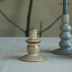 Colorful Multi-crafts Geometric Stacking Ceramic Candle Holders