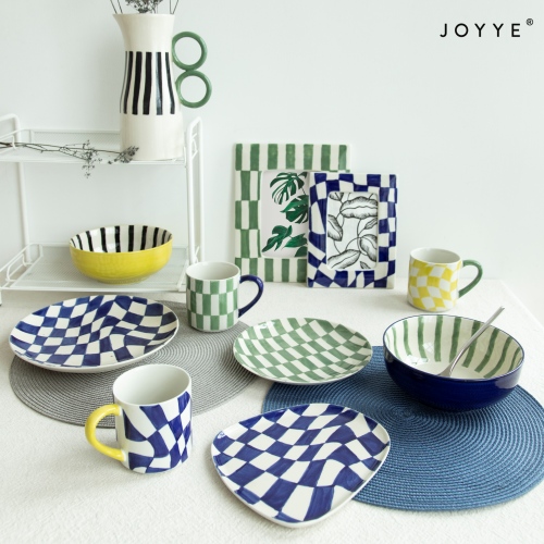 Playful Irregular Checker Tableware