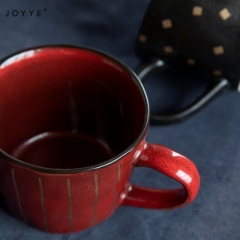 Red and Black Christmas Mugs