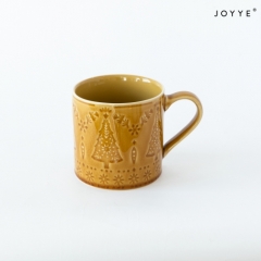 Christmas Vintage Amber and Green Crackle Glaze Dinnerware