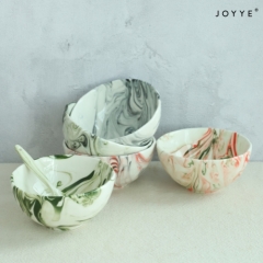 Colorful Marble Effects Ceramic Tableware Collection