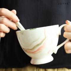 Colorful Marble Effects Ceramic Tableware Collection