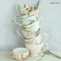 Colorful Marble Effects Ceramic Tableware Collection