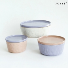 The Pink and Purple Debossed Cookware by Joyye