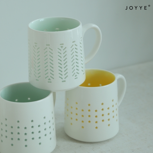 The Chic Debossed Patterned Mug Collection by Joyye