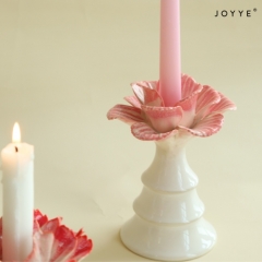 Gradient Color Flower Shape Ceramic Candle Holder