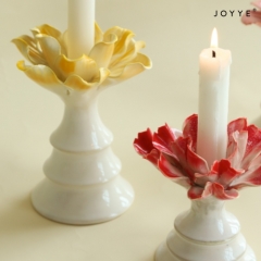Gradient Color Flower Shape Ceramic Candle Holder