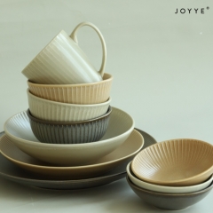 The Asian-style Autumn Matte Debossed Tableware Collection by Joyye