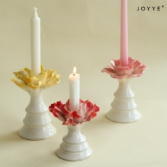 Gradient Color Flower Shape Ceramic Candle Holder