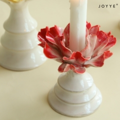 Gradient Color Flower Shape Ceramic Candle Holder