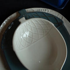 The Christmas Blue and White Debossed Tableware by Joyye