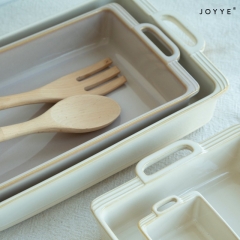 The Modern Soft Beige Geometry Cookware by Joyye