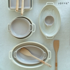 The Modern Soft Beige Geometry Cookware by Joyye