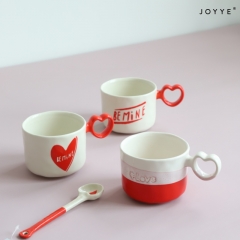 The Romantic and Sweet Hand-painted Heart Mugs by Joyye
