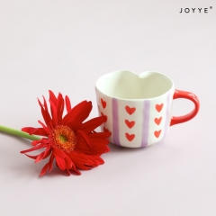 The Romantic and Sweet Hand-painted Heart Mugs by Joyye