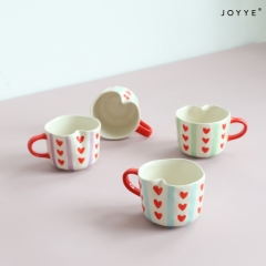 The Romantic and Sweet Hand-painted Heart Mugs by Joyye