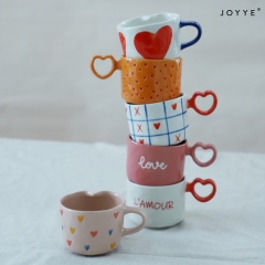 The Playful Heart Hand-painted Mug Collection by Joyye