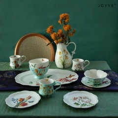 The Artistic Hand-painted Butterfly and Floral Tableware by Joyye