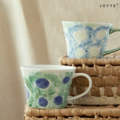 The Spring Delicate Embossed Floral Mug Collection by Joyye