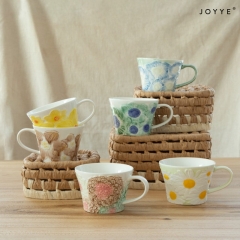 The Spring Delicate Embossed Floral Mug Collection by Joyye
