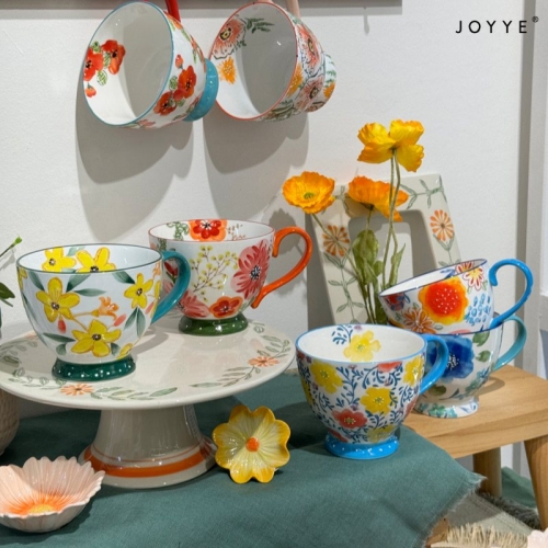 Spring Garden Hand-painted Flowers Mug Collection