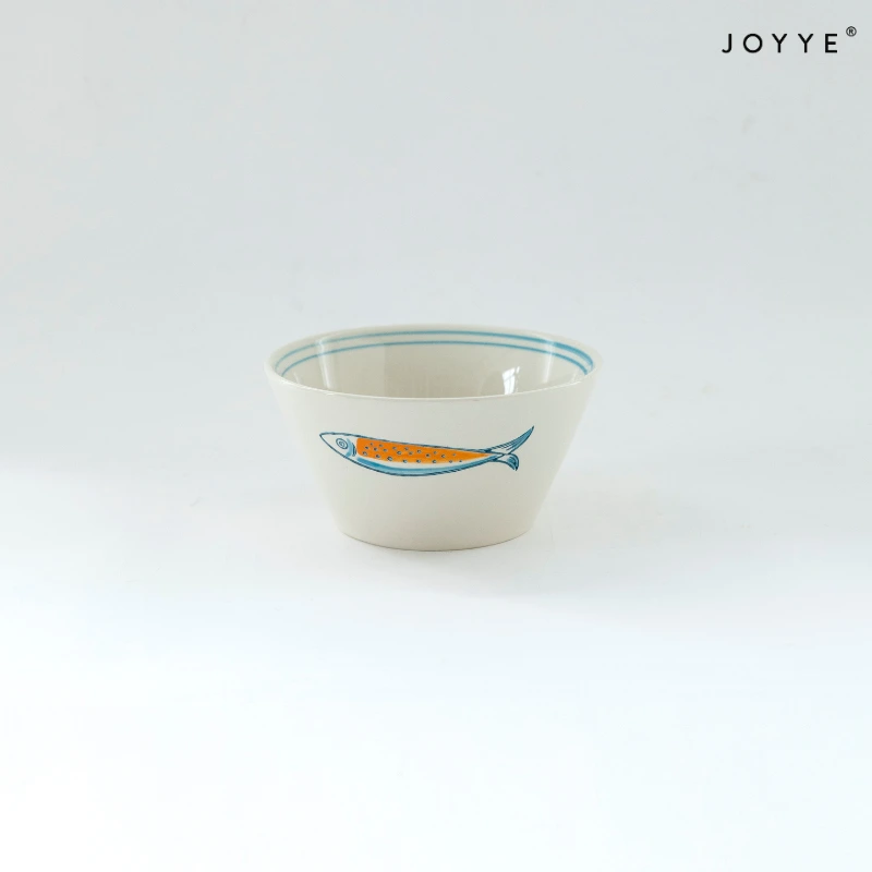 Hand-painted Ocean Sardine Series Ceramic Bowls