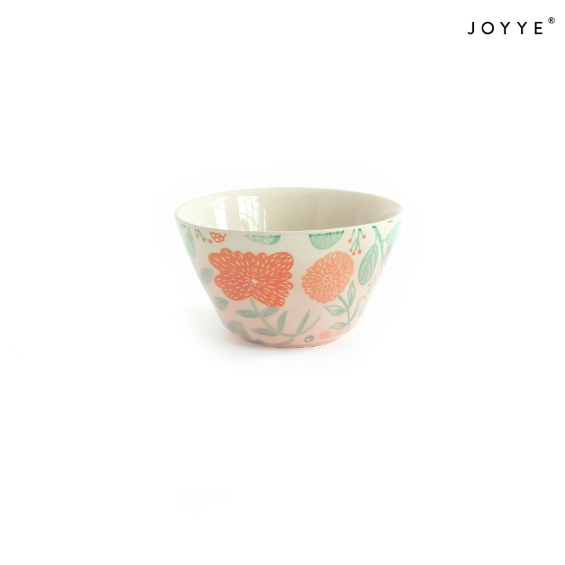 Hand-painted Colorful Flower Ceramic Bowls