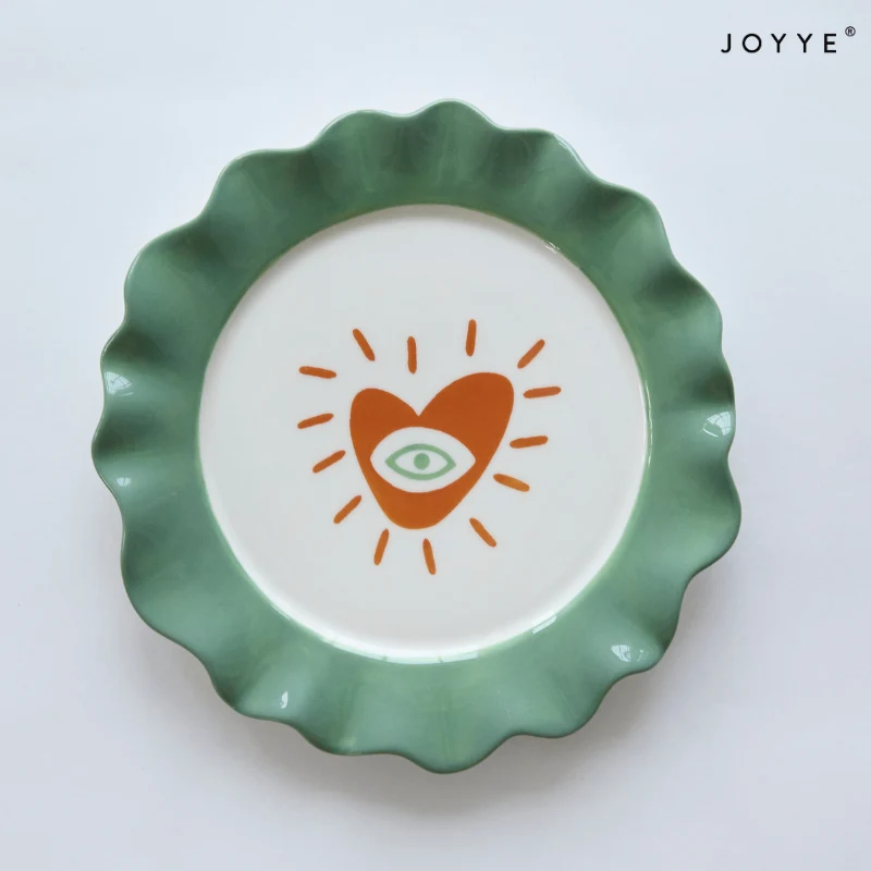 Hand-painted Tropical Flower Dinner Plate