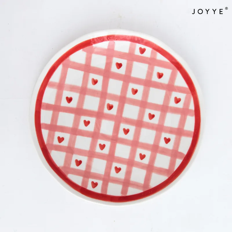 Valentine’s Day Hand-painted Dinner Plate Set