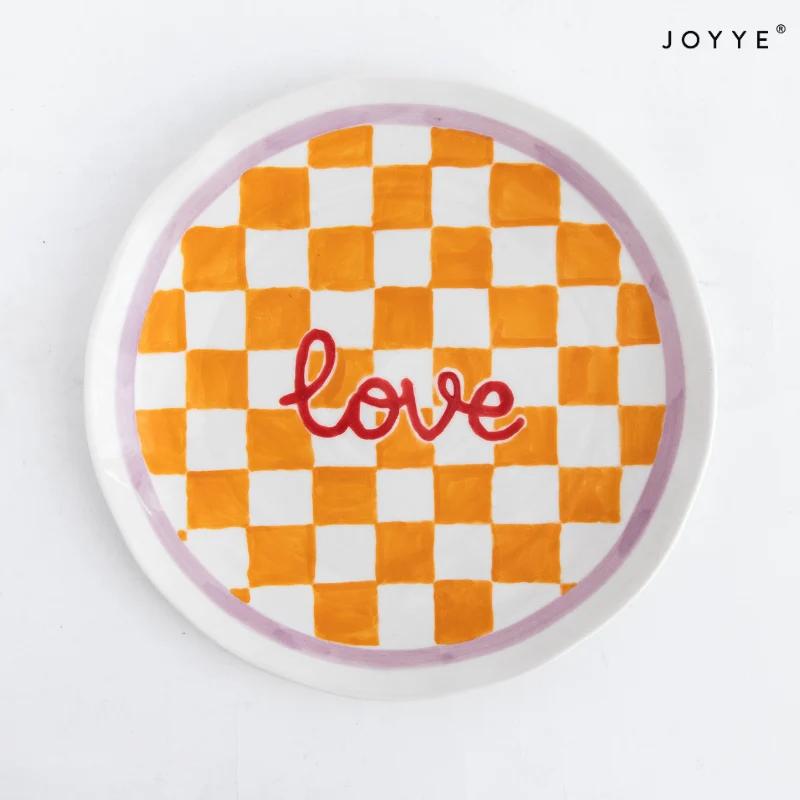 Valentine’s Day Hand-painted Dinner Plate Set