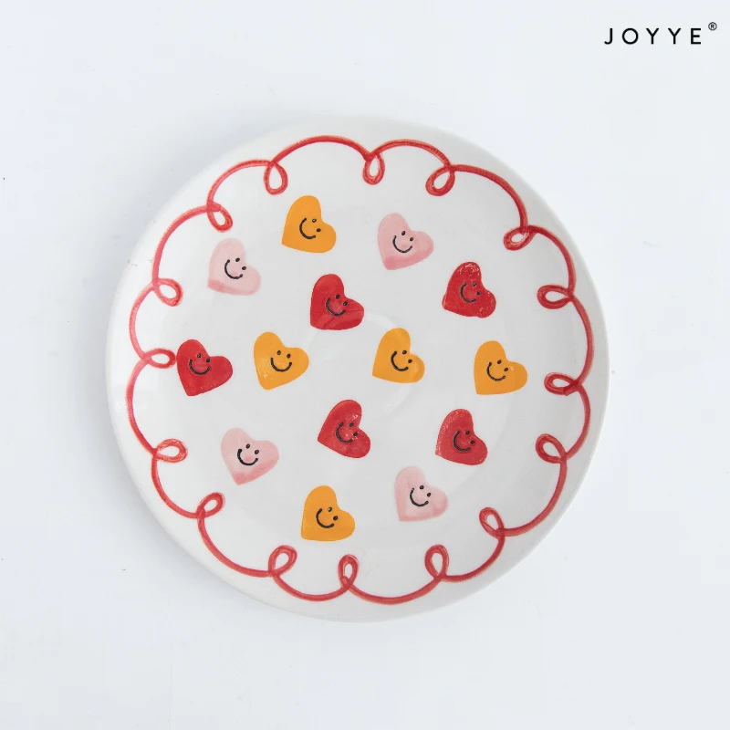 Valentine’s Day Hand-painted Dinner Plate Set
