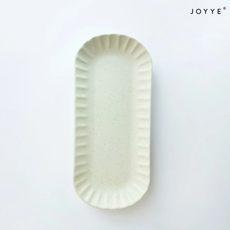 Debossed Matte Speckle Glaze Ceramics Plates