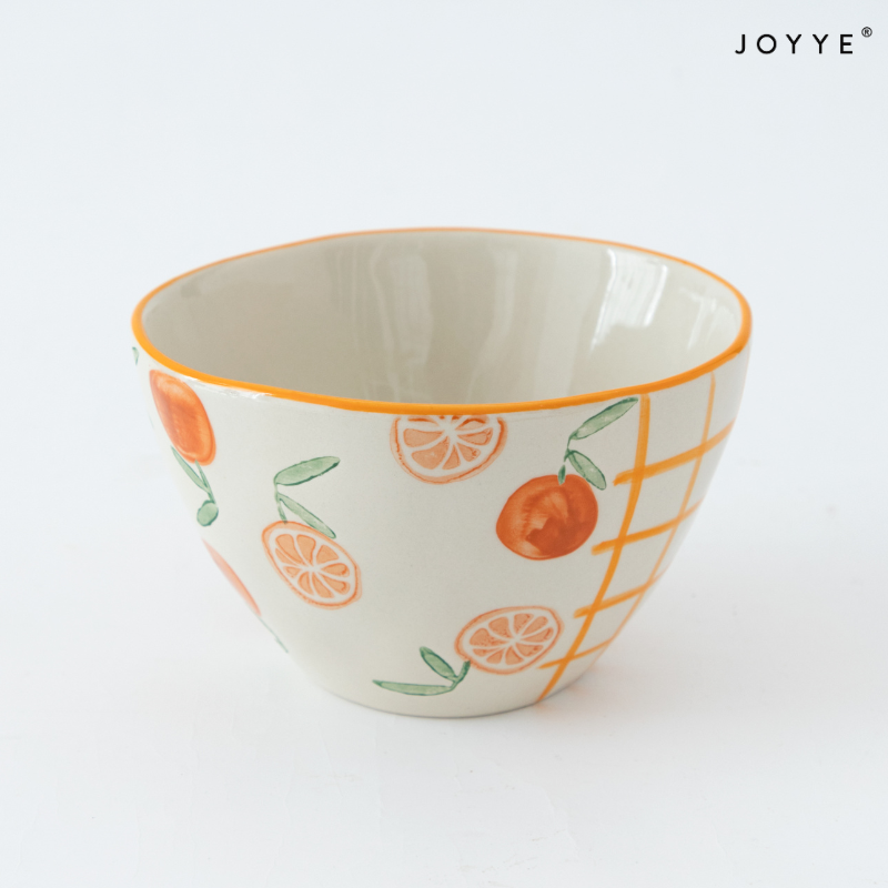 Hand-painted Flower and fruit Ceramic Bowl