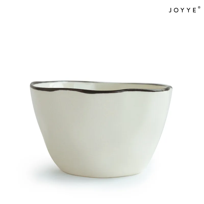 Irregular White Ceramic Bowls