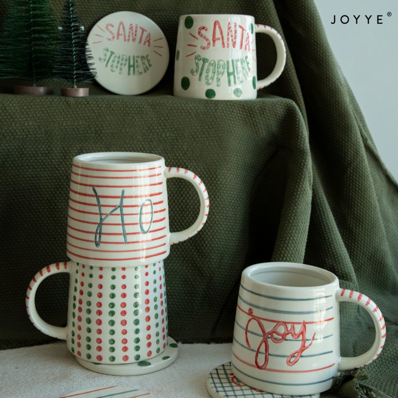 Joyful Red and Green Christmas Tableware